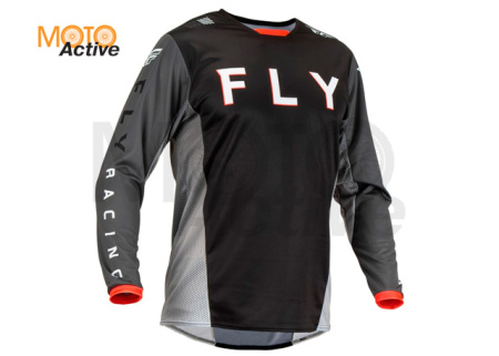 Джерси FLY RACING KINETIC KORE, черная/серая